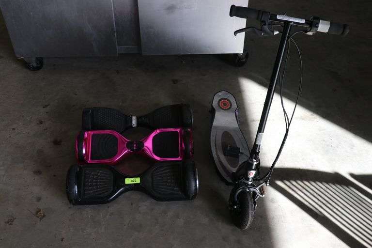 Razor Electric Scooter & 3 Hoverboards Lawler Auction Company