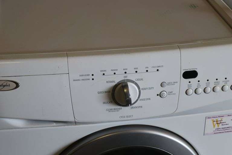 Whirlpool Front Load Washer / Dryer Set Lawler Auction Company