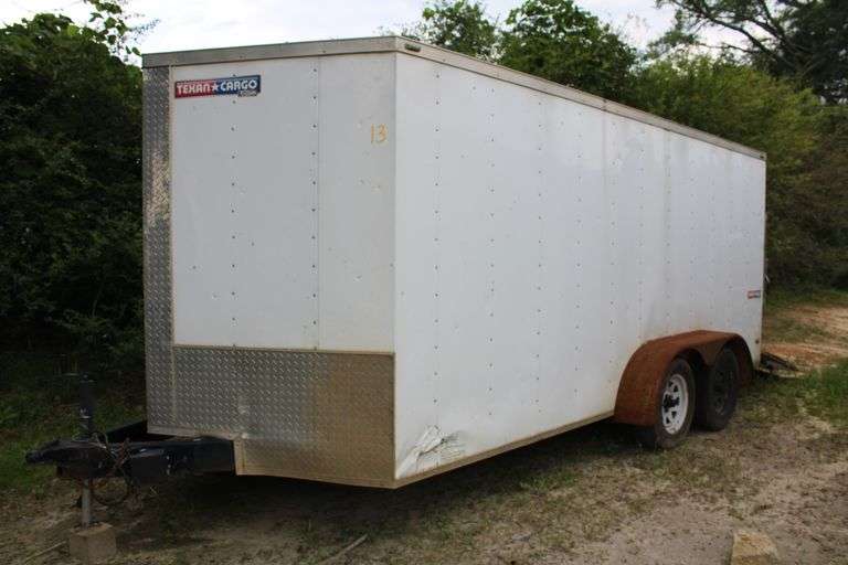 2017 LARK UNITED MANUFACTURING TEXAN CARGO TRAILER, 16FT