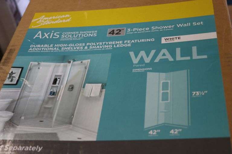AXIS 3PC SHOWER WALL SET Lawler Auction Company