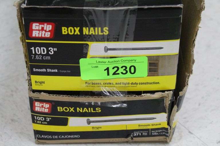 GRIP RITE BOX NAILS Lawler Auction Company