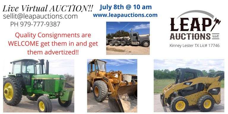 July 2022 Ag & Construction Equipment Consignment Auction