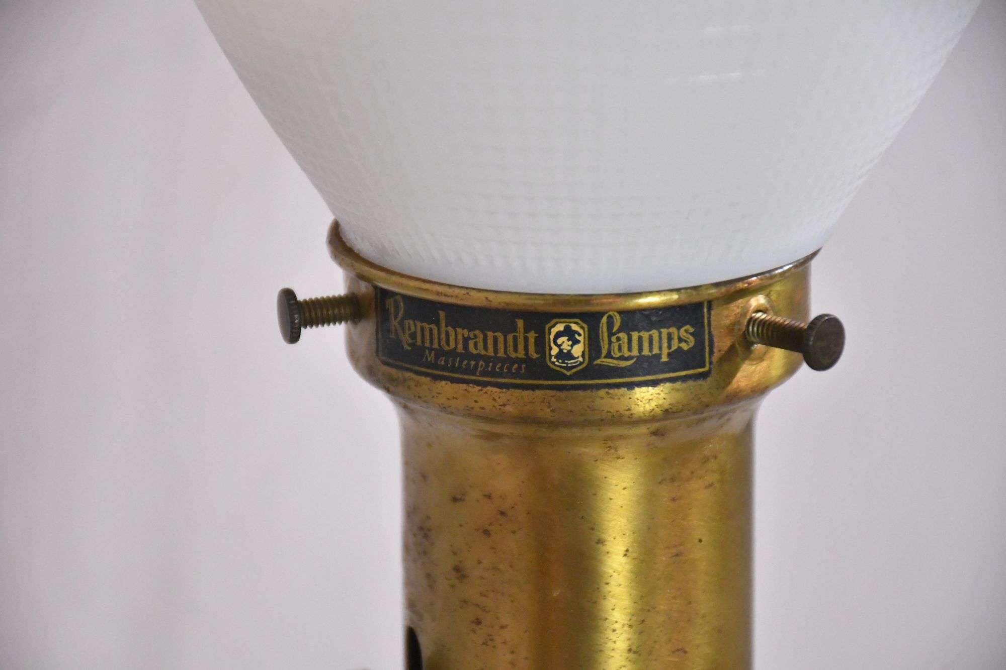 Pair of Rembrandt Lamps ceramic urn lamps with milk glass shades; 192-1739  - R.H. Lee & Co. Auctioneers