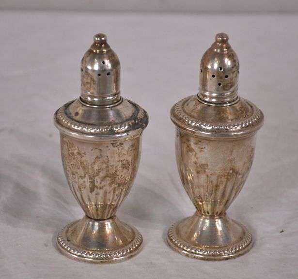 Crosby sterling silver salt and pepper shakers; 1120041 R.H. Lee