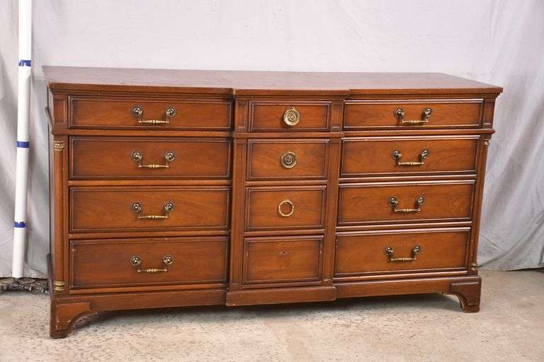 Continental Furniture Co. mahogany 12 drawer triple dresser; 747569