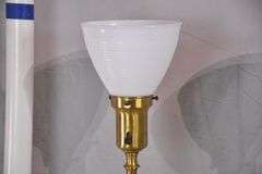 Pair of Rembrandt Lamps ceramic urn lamps with milk glass shades; 192-1739  - R.H. Lee & Co. Auctioneers