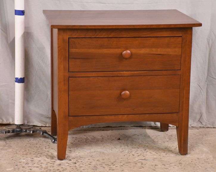 Ethan Allen cherry 2 drawer nightstand; 68895B R.H. Lee & Co