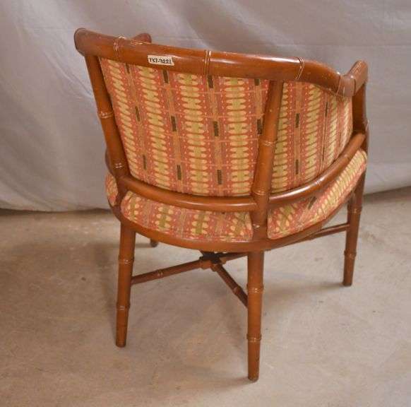 Set of 4 cane cut curve back chairs with "x" stretcher bases; 7373221