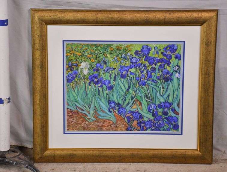 Framed giclée print "Irises" by Vincent Van Gogh; 975742 R.H. Lee