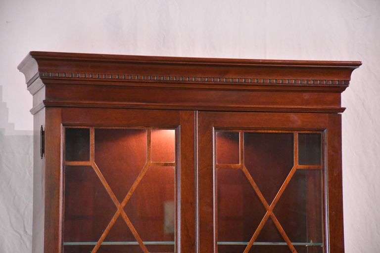 Jasper Co. mahogany slant front secretary; 931287 R.H. Lee