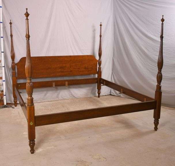 Councill cherry king size 4 poster rice bed with bolton rails; 931321