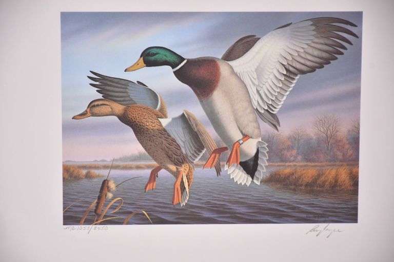 Small signed limited edition unframed print "1988 1st of State Virginia