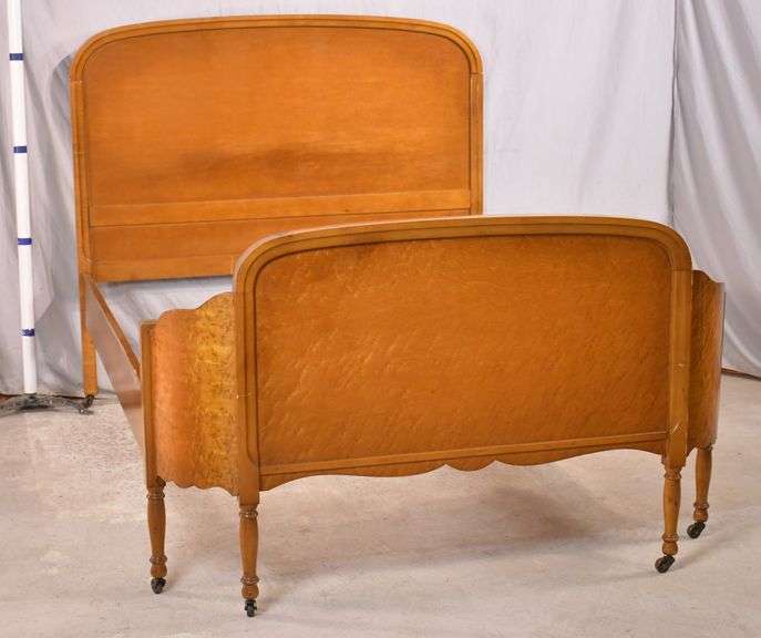 Lebanon Valley Furniture Co. birdseye maple full size bed with rails