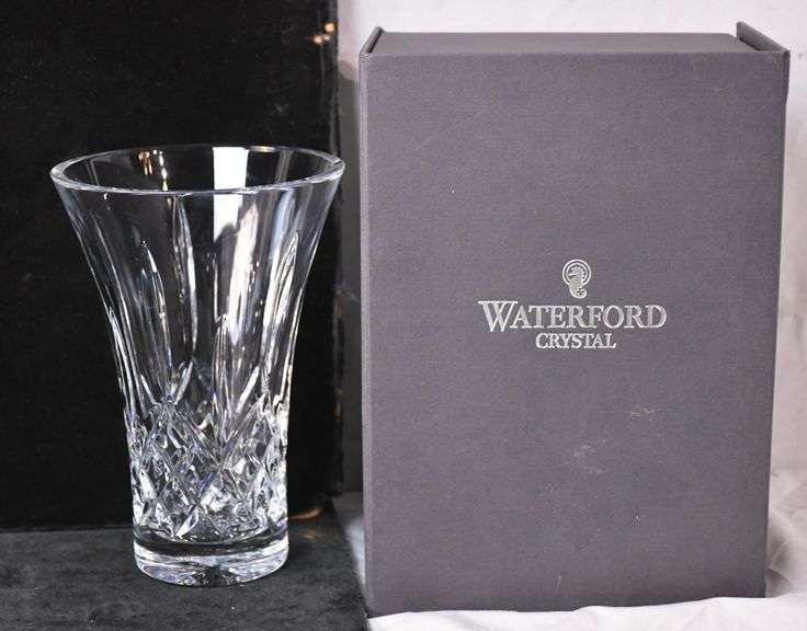 Waterford "Lismore" 8 inch flared crystal vase; 13881C012 R.H. Lee