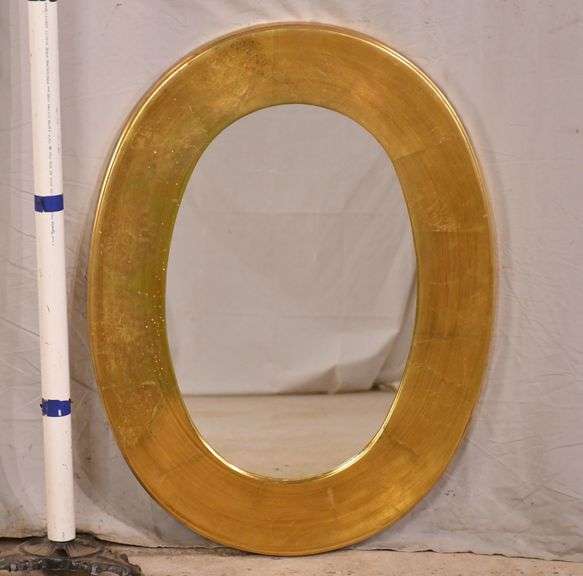 Oval mirror with wide gold frame; 3362650 R.H. Lee & Co. Auctioneers