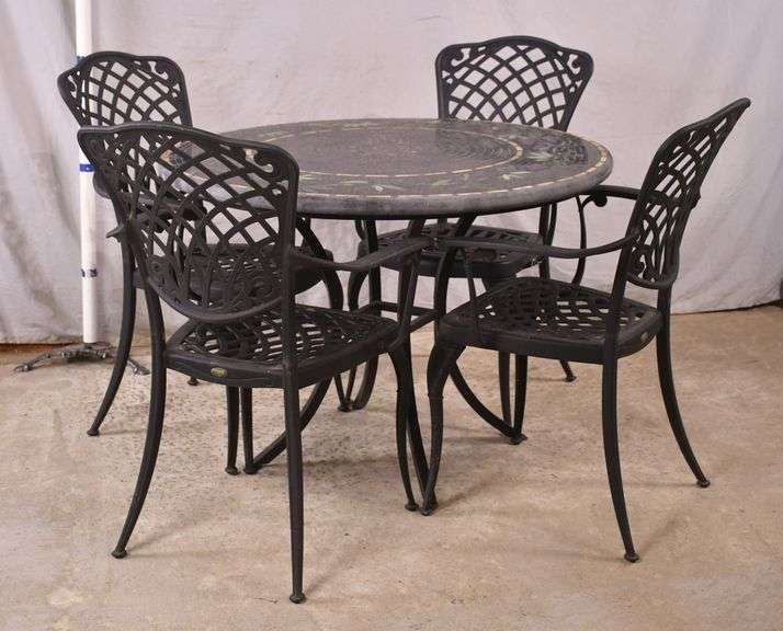 Outdoor Lifestyle 5 piece black patio set; 3174056 R.H. Lee & Co