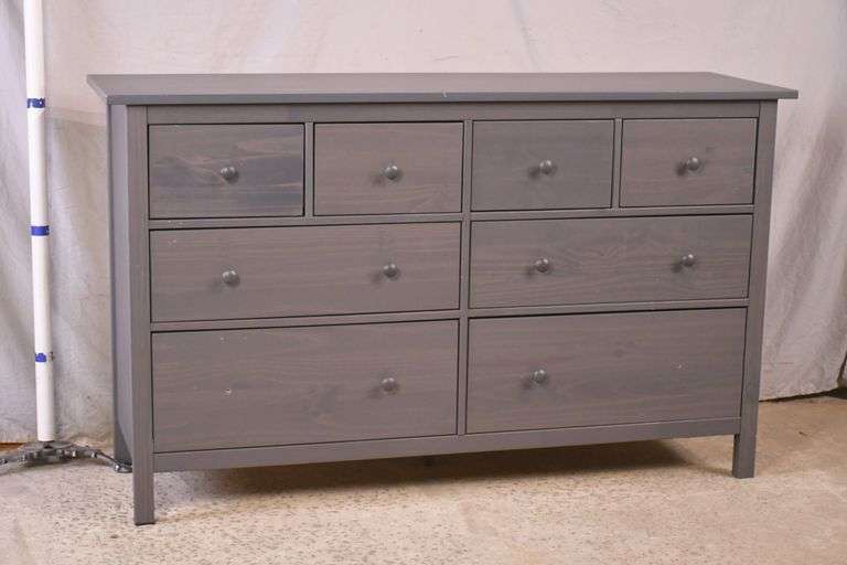 Gray 8 drawer double dresser; 13169 R.H. Lee & Co. Auctioneers