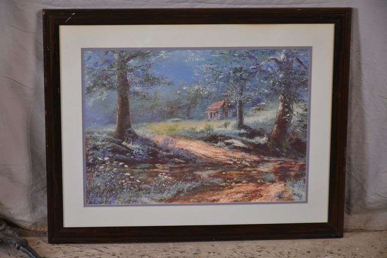 Signed Artist Proof print of a cabin in the woods by Al 666111 R.H. Lee & Co