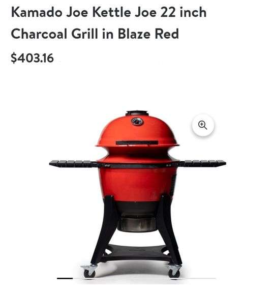 Kamado Joe 22" Kettle Joe Charcoal Grill Lexington Online Auction