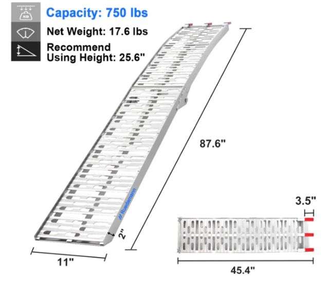 Ruedamann Loading Ramp With 750lb Capacity & Strap Lexington Online