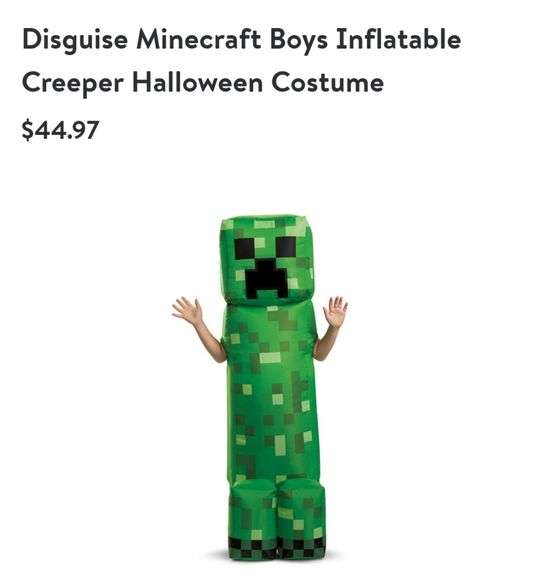 Minecraft Creeper Inflatable Costume Tested & Works Lexington Online