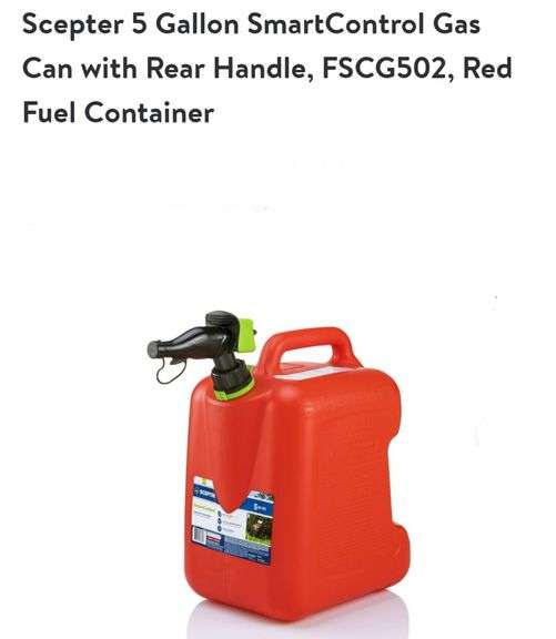 Scepter 5gal Smart Control Gas Can Lexington Online Auction