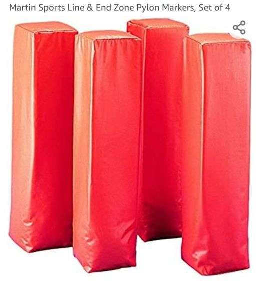 Martin Sports Line & End Zone Pylon Markers, Set of 4 Lexington