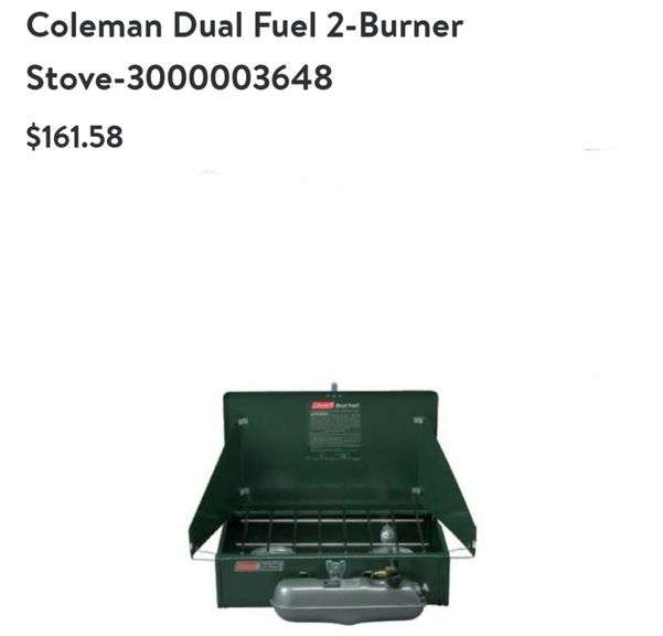 Coleman Dual Fuel 2 Burner Stove Lexington Online Auction