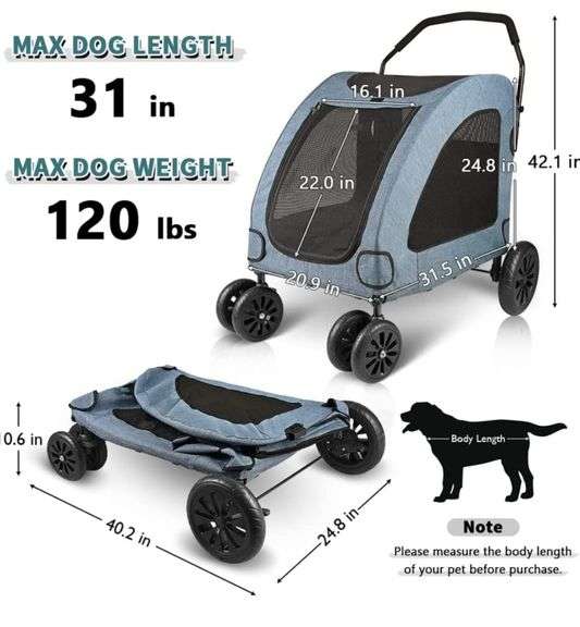 Petbobi Dog Stroller for Large Dogs, Lexington Online Auction