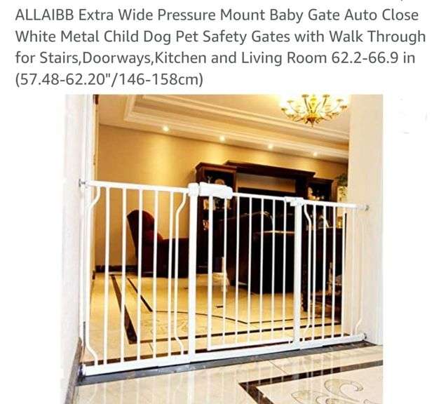 ALLAIBB Extra Wide Pressure Mount Baby Gate Lexington Online Auction