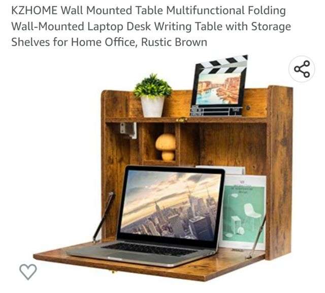 Wall Mounted Folding Laptop Desk Hideaway Storage with Drawer - Multi-function Computer Desks (1FW1)(FW5)(1U67)