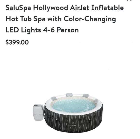 SaluSpa Hollywood AirJet Inflatable Hot Tub Lexington Online Auction