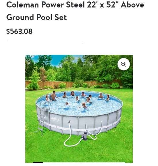 Coleman Power Steel 22'x52" Above Ground Pool Set Lexington Online