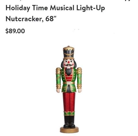 Holiday Time Musical Light Up Nutcracker 68" Lexington Online Auction