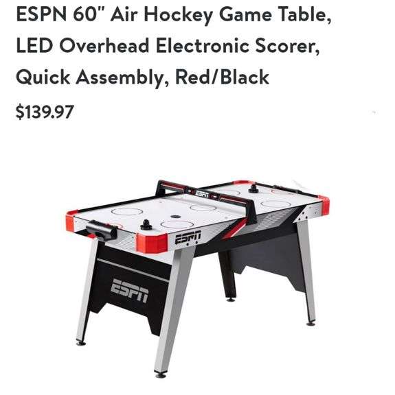 ESPN 60" Air Hockey Game Table Lexington Online Auction