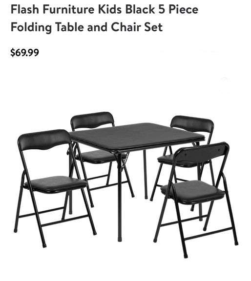 Kids 5 piece folding table and chairs Lexington Online Auction