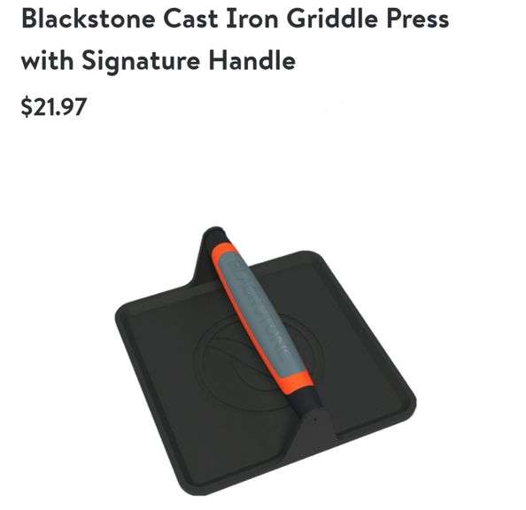 Blackstone Cast Iron Griddle Press with Handle Lexington Online Auction