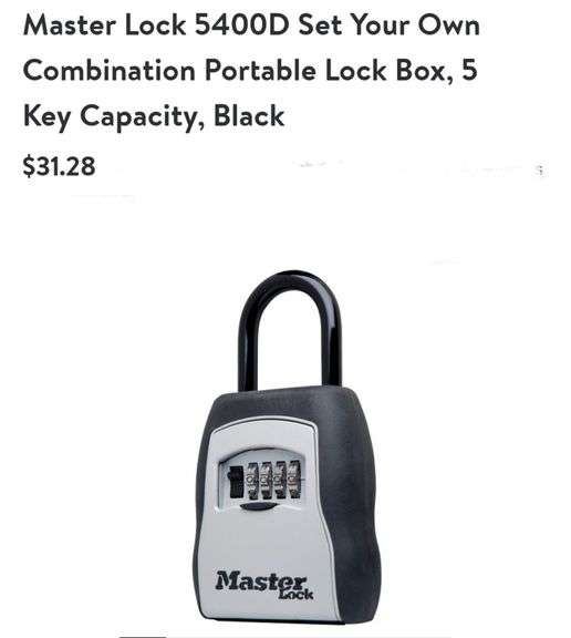 Master Lock Portable Lock Box Lexington Online Auction