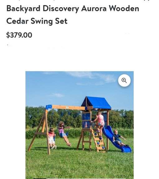 Backyard Discovery Aurora Wooden Cedar Swing Set Lexington Online Auction