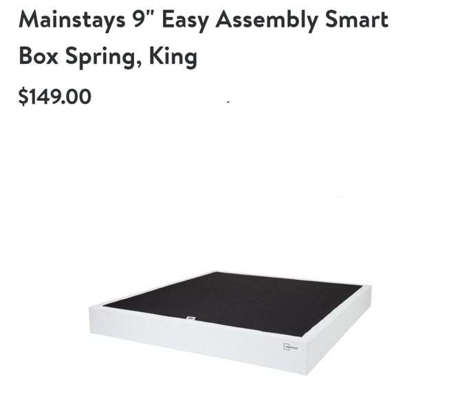 Mainstays 5" Smart Box Spring KING Lexington Online Auction