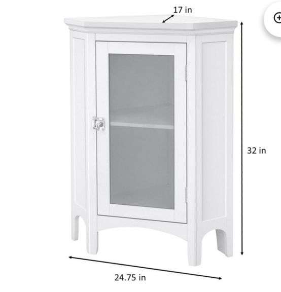 Elegant Home Fashions Madison 1 Door Corner Floor Lexington