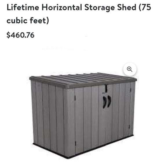 Lifetime Horizontal Outdoor Storage Shed 75cuft Lexington Online Auction