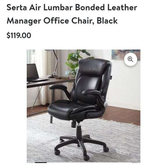 Serta Air Lumbar Manager Chair Lexington Online Auction