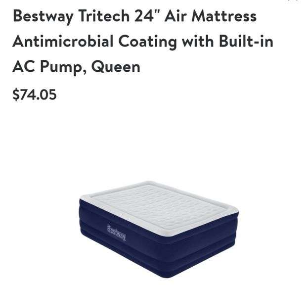Bestway Tritech 24" Queen Air Mattress Lexington Online Auction