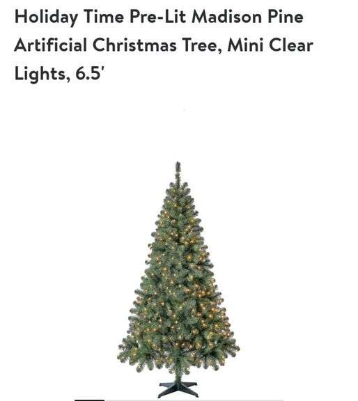 Hoilday Time 6.5ft PreLit Madison Pine Christmas Tree Lexington