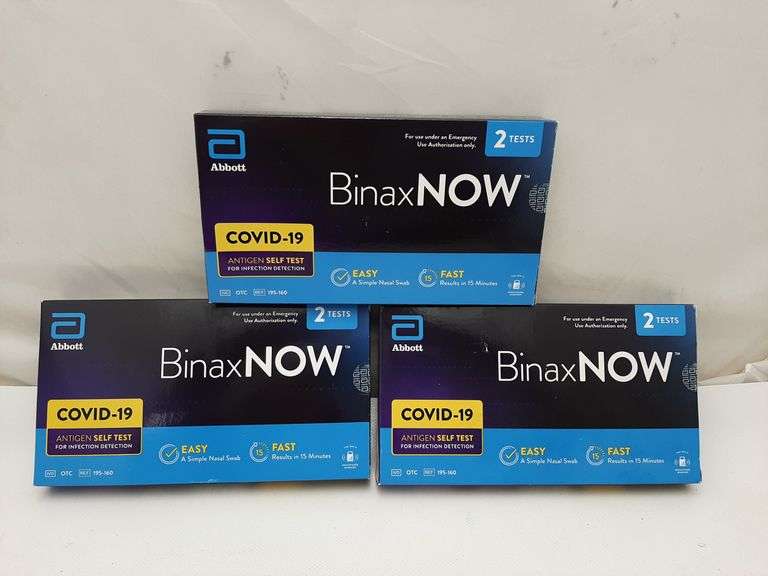 3 binax now covid19 antigen self test lexington online auction