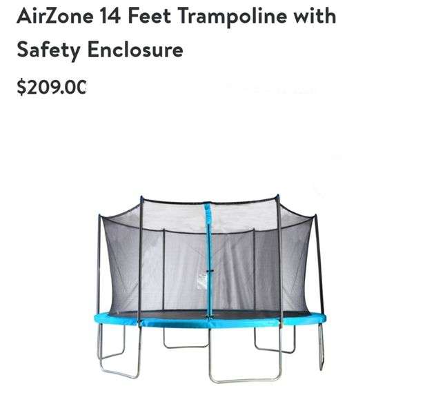 Airzone 14' Trampoline with Safety Enclosure Lexington Online Auction