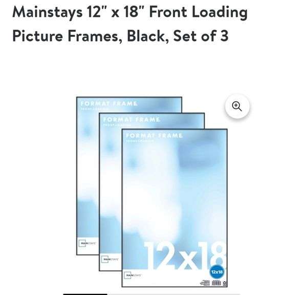Mainstays 12x18" Front Loading 3pk Frames Lexington Online Auction