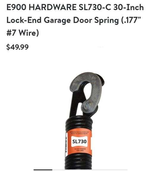 Dura Lift 18" Garage Door Torision Spring winding Rod & 230" Lock End