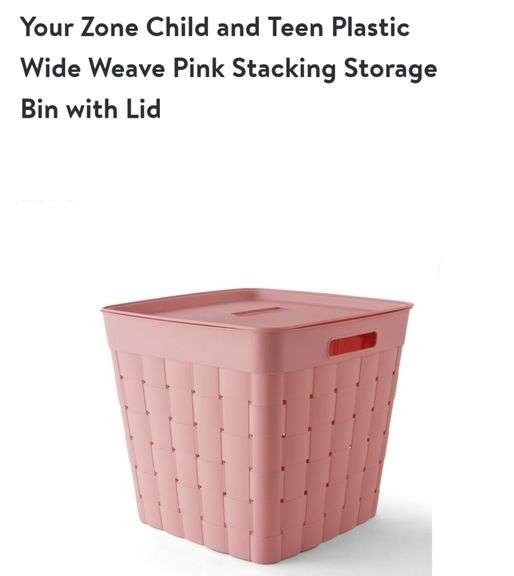 Your Zone Large Storage Basket With Lid Lexington Online Auction